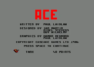 ACE (UK) (1986) screen shot title